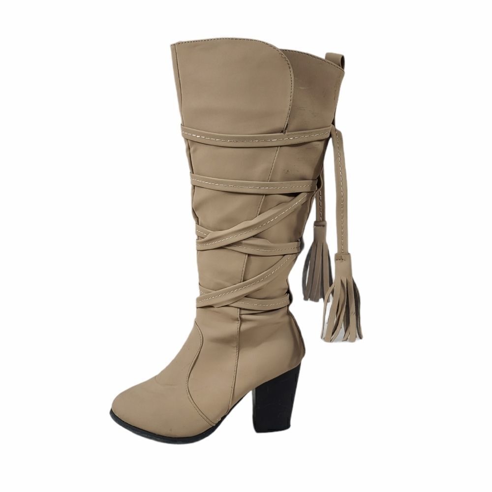 Rue 21 Etc Nude Tired High Heel Boots